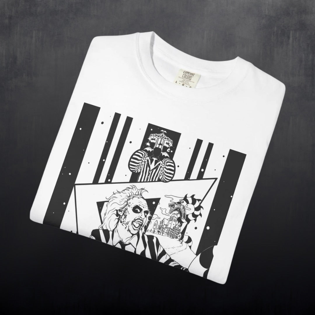 Beetlejuice Graphic Tee- Available in black or white
