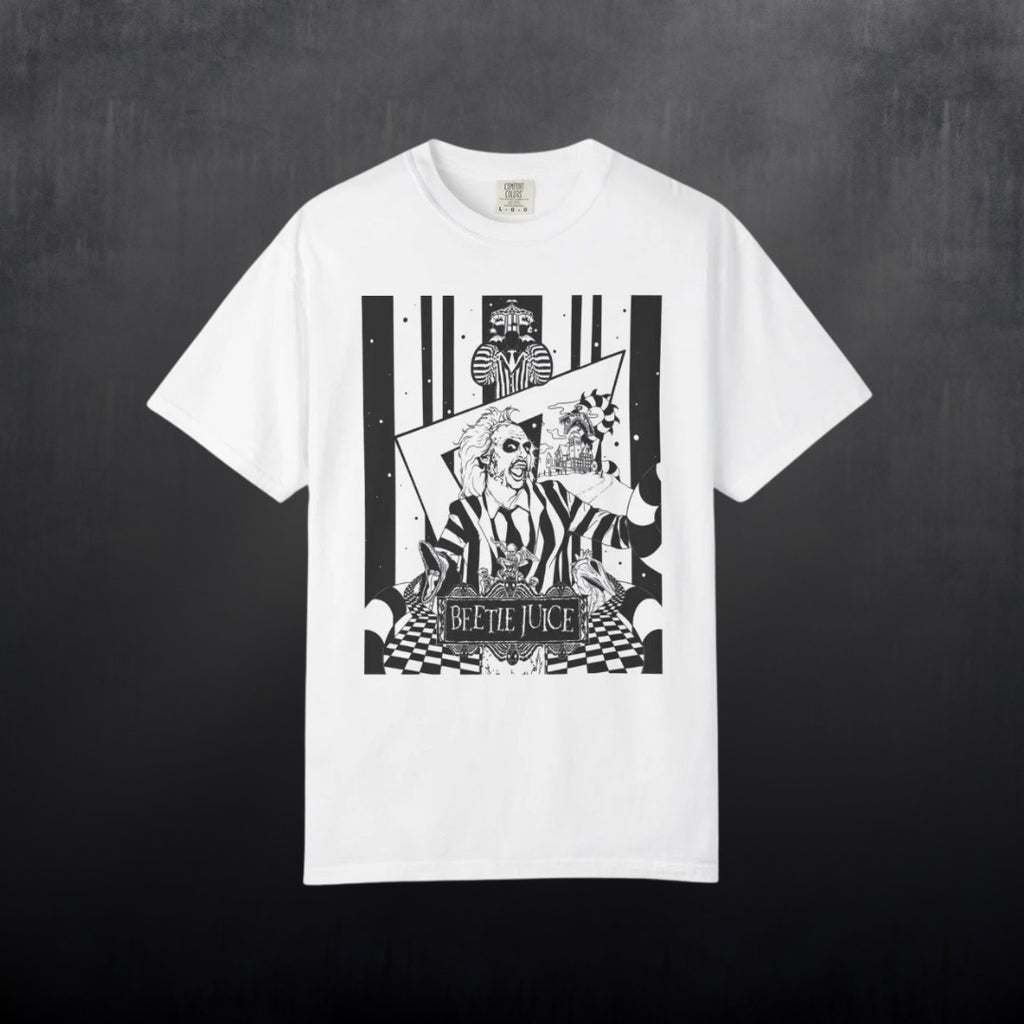 Beetlejuice Graphic Tee- Available in black or white