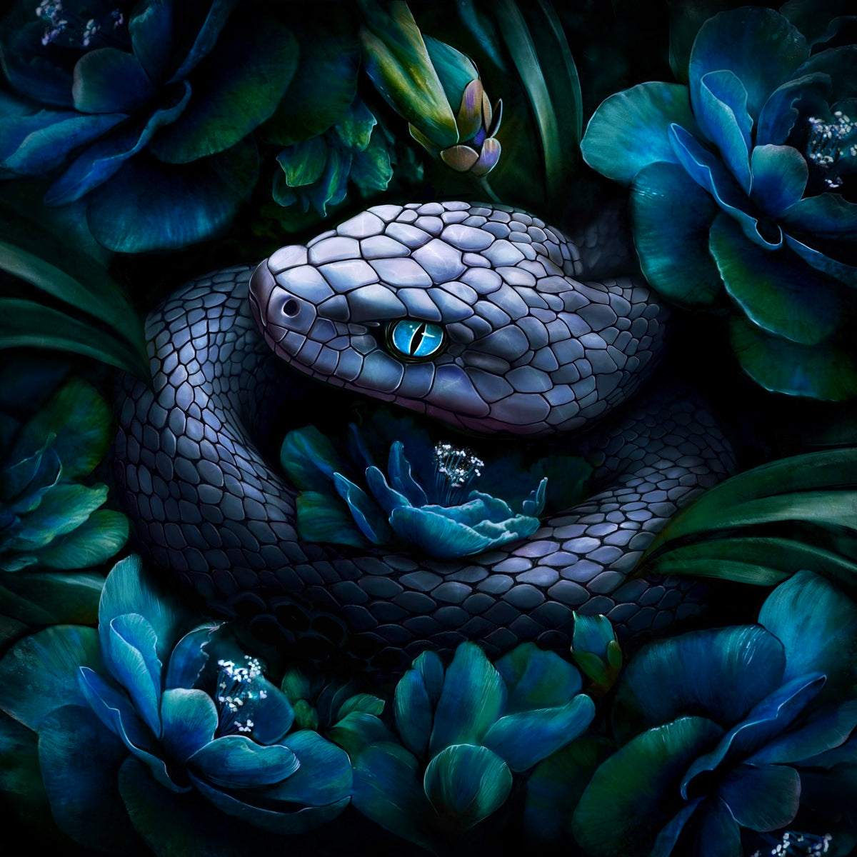 Serpiente del Loto Azul Standard Edition - Satin & Archival Matte Fine Art Print